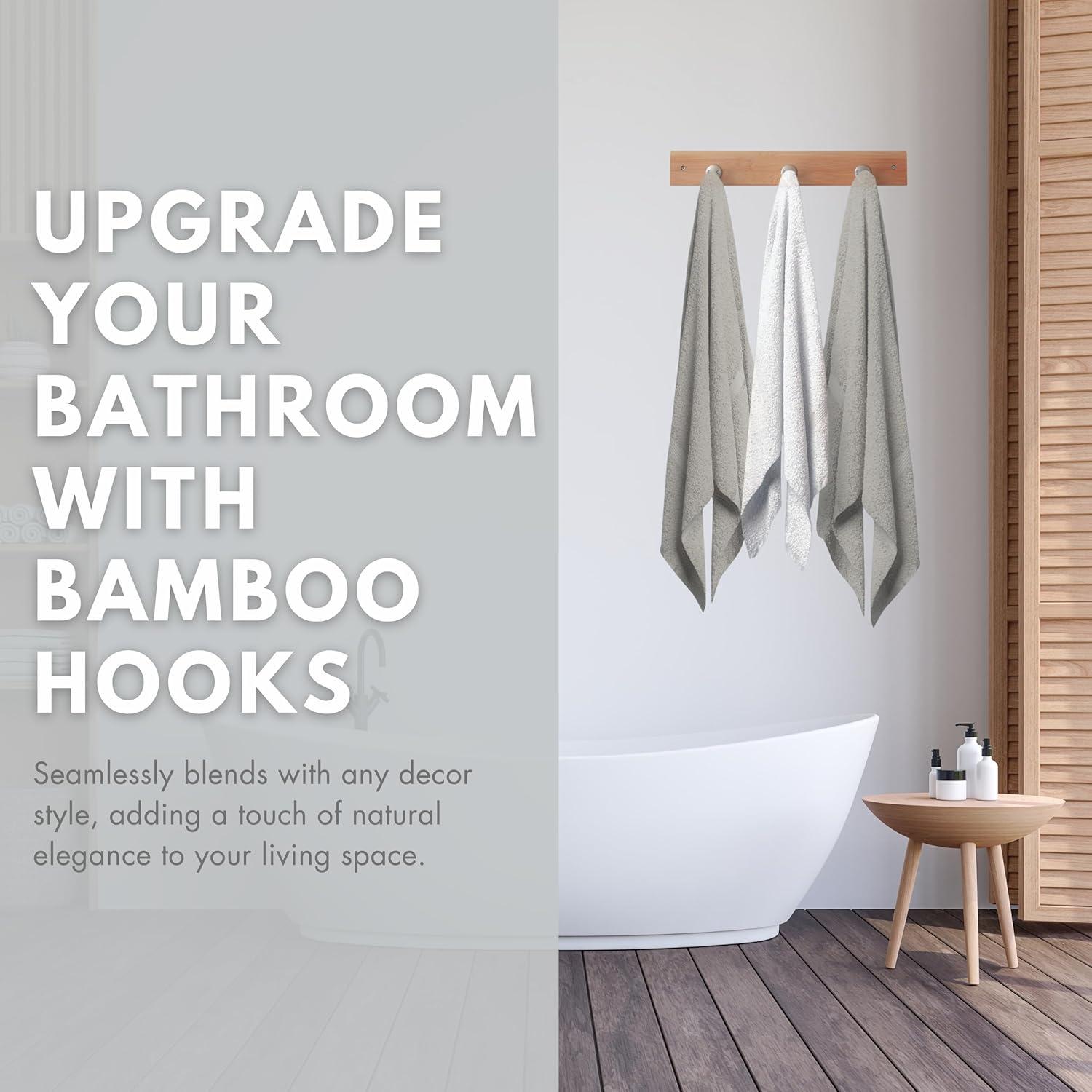 Bamboo Stainless Steel Wall Mounted Towel Hook