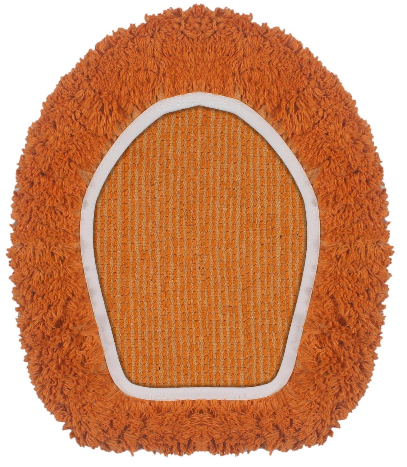 Home Weavers Inc Home Weavers WaterFord Collection Cotton Soft, Water Absorbent Toilet Seat Lid Cover, Machine Washable 18"x18" Toilet Lid Cover