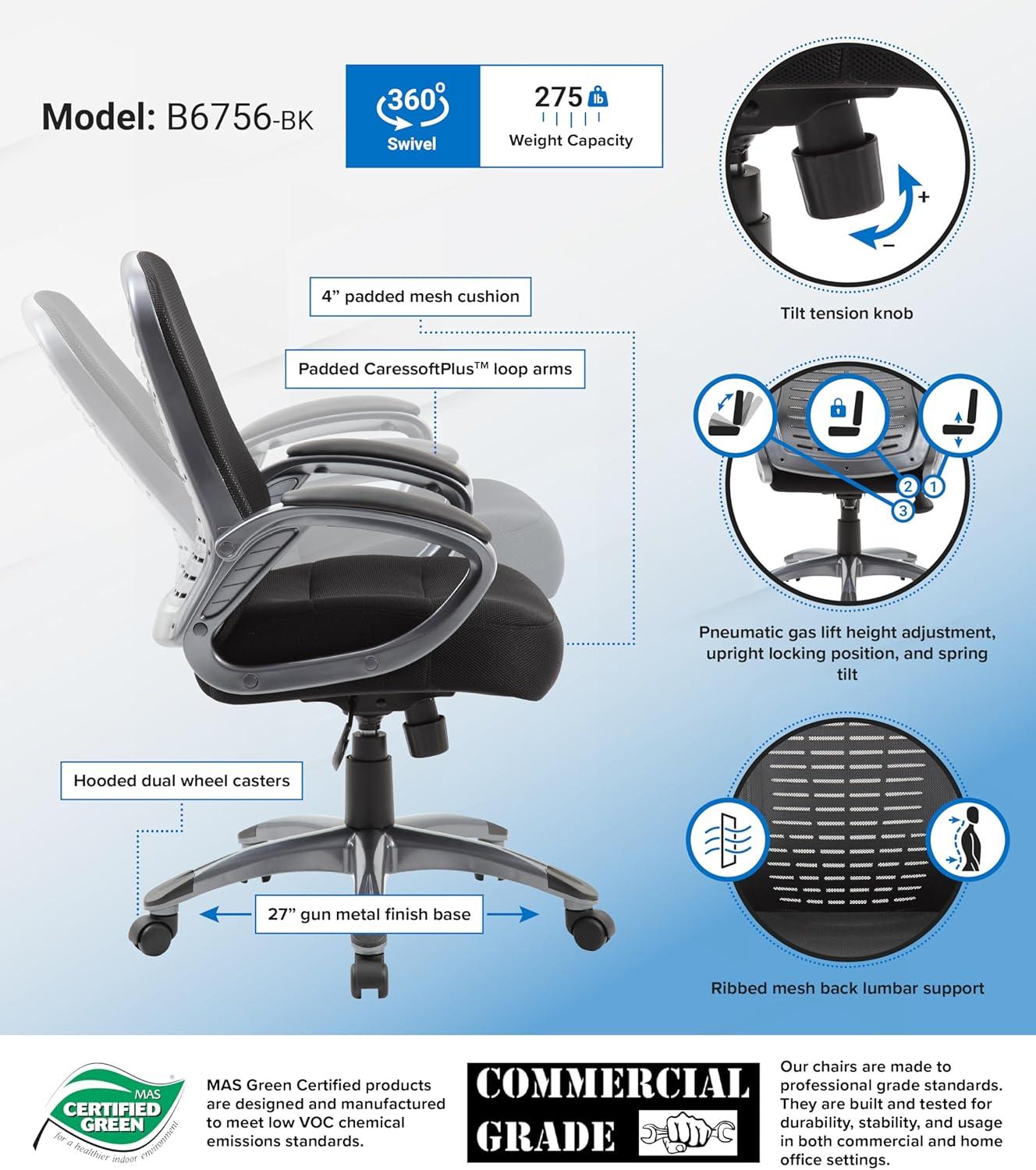 Boss Office Products Polyester / Polyester Blend Task Chair