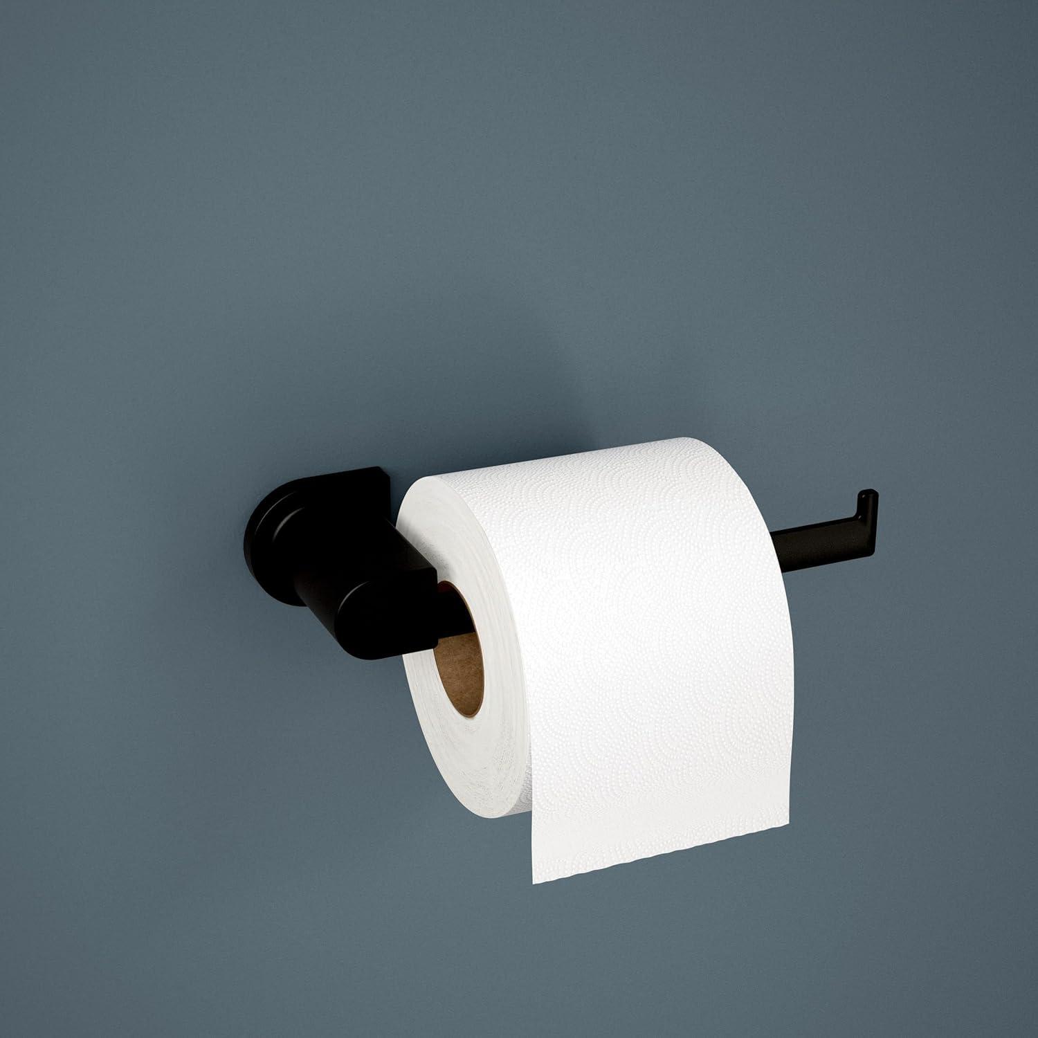 Matte Black Modern Wall Mount Toilet Paper Holder