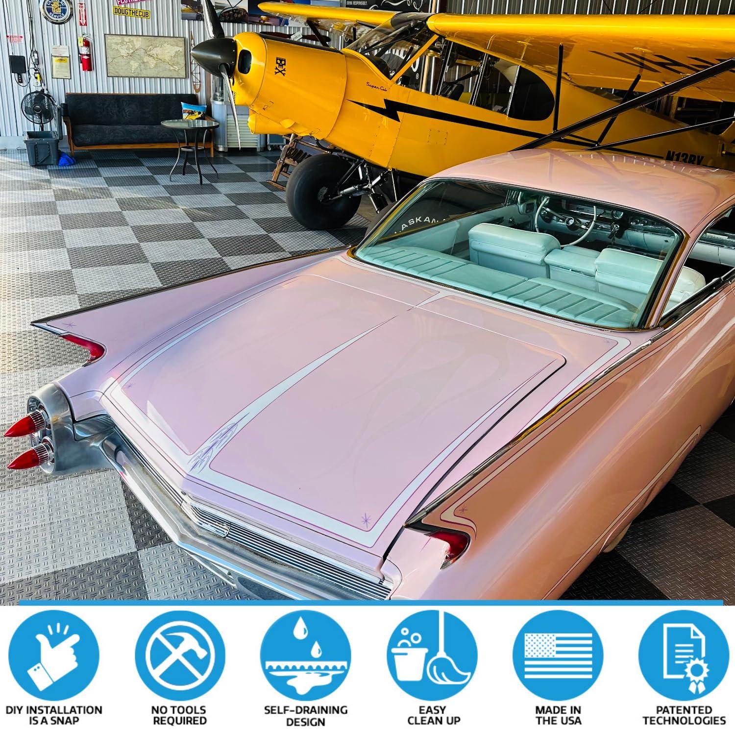 Diamond MotorDeck 12'' W x 12'' L Garage Flooring Tiles in Black