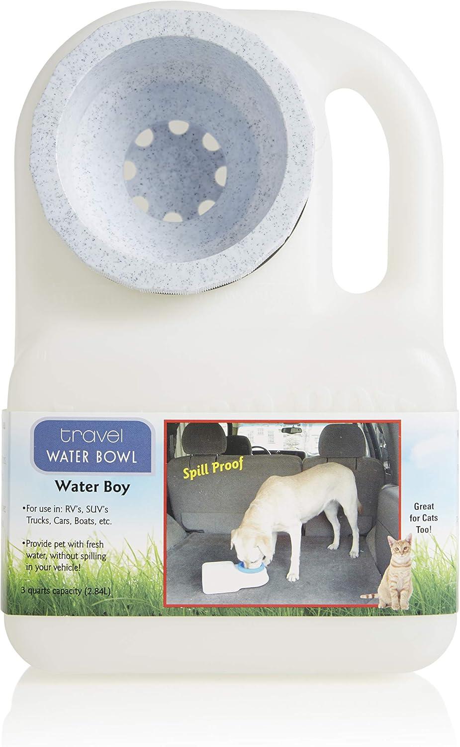 Lixit Blue and White Travel Water Bowl, 3 Quart