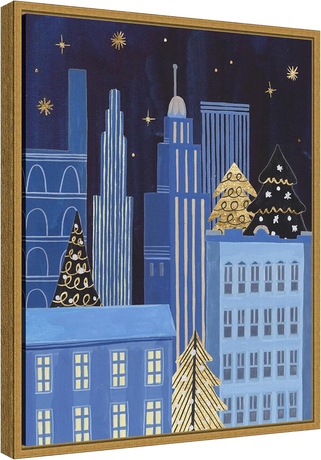 Amanti Art Holiday Night III Framed Canvas Wall Art Print