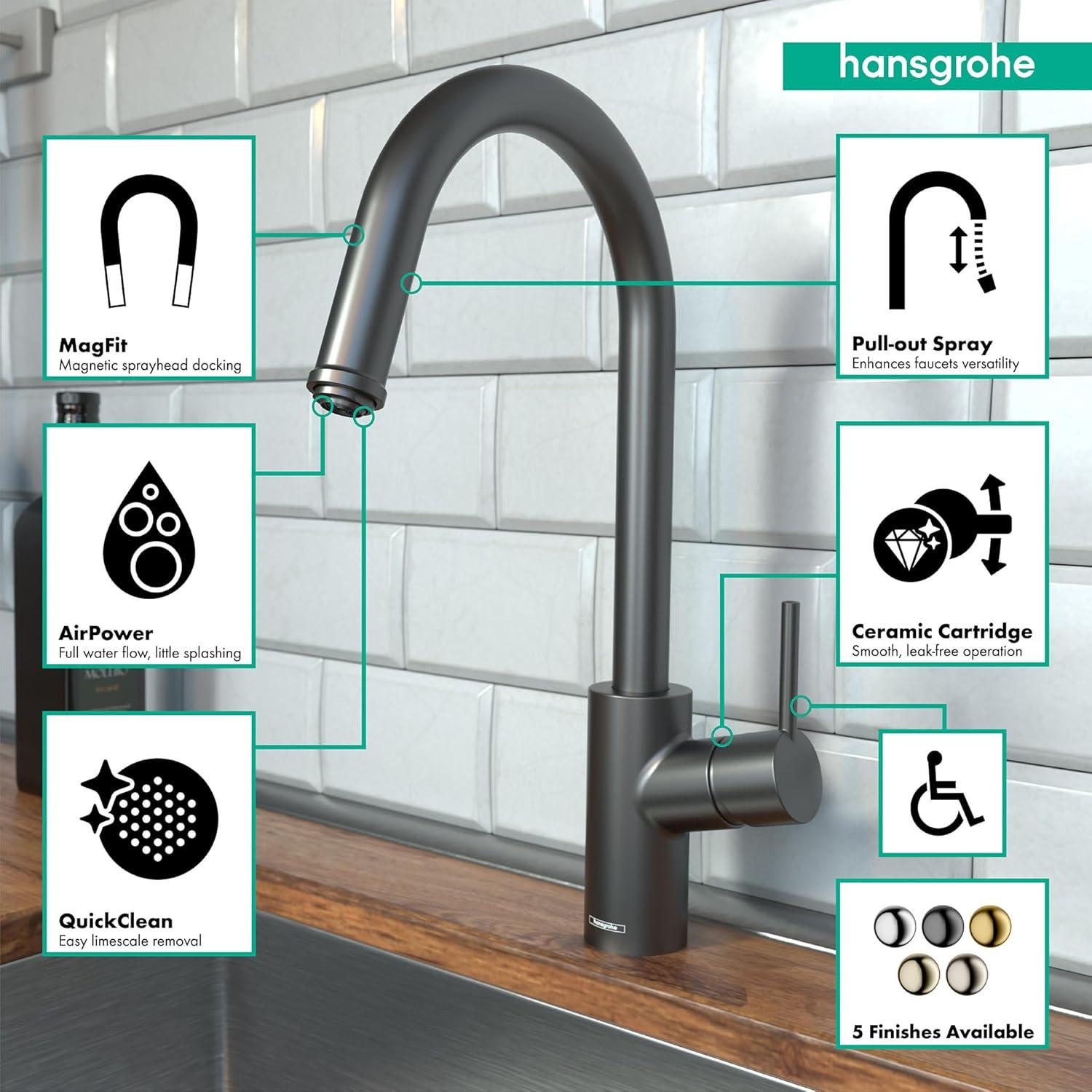 Talis S² Pull Down Single Handle Kitchen Faucet with Handle and Supply Lines