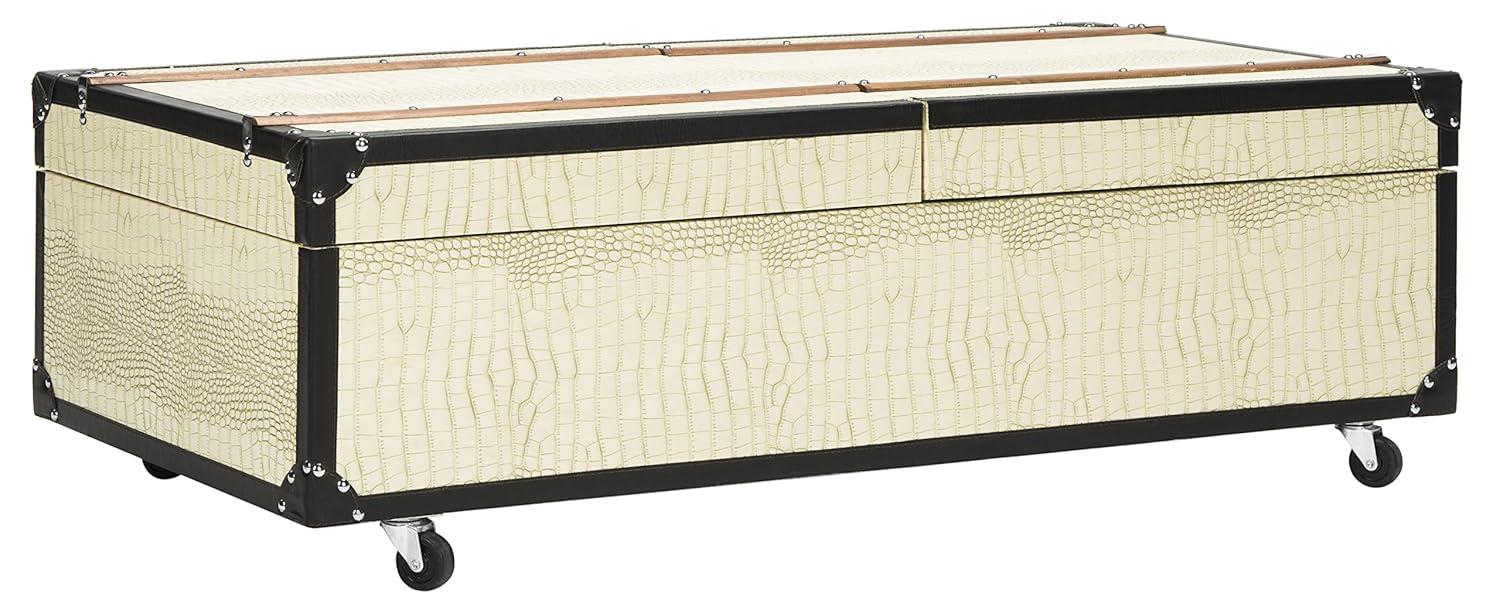 Zoe Trunk/Coffee Table - Cream - Safavieh