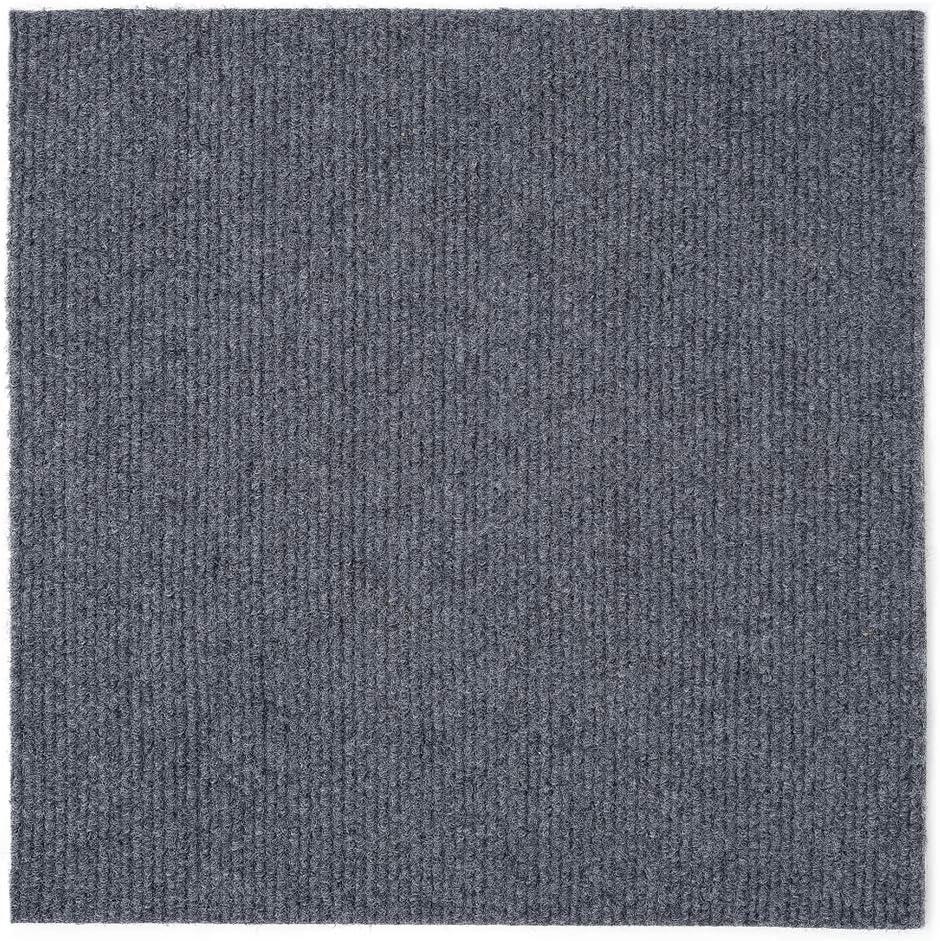 Creative Home: Nexus Tiles: Self-Adhesive Carpet Tiles - Actual: 12" x 12" Smoke (Blue/Gray)