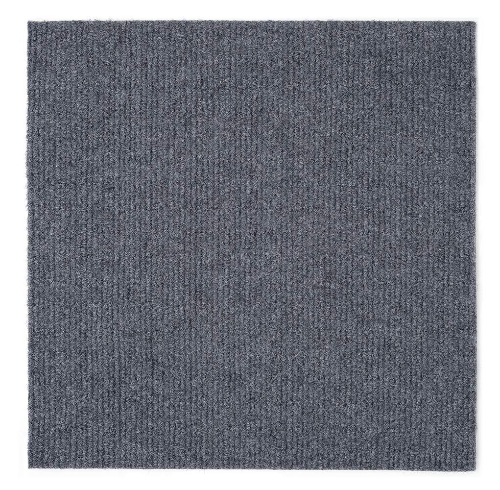 Creative Home: Nexus Tiles: Self-Adhesive Carpet Tiles - Actual: 12" x 12" Smoke (Blue/Gray)