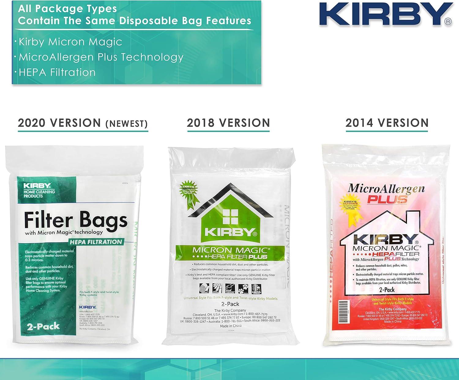 6 Genuine Kirby HEPA Filtration Universal Vacuum Bags Part Number 204814G