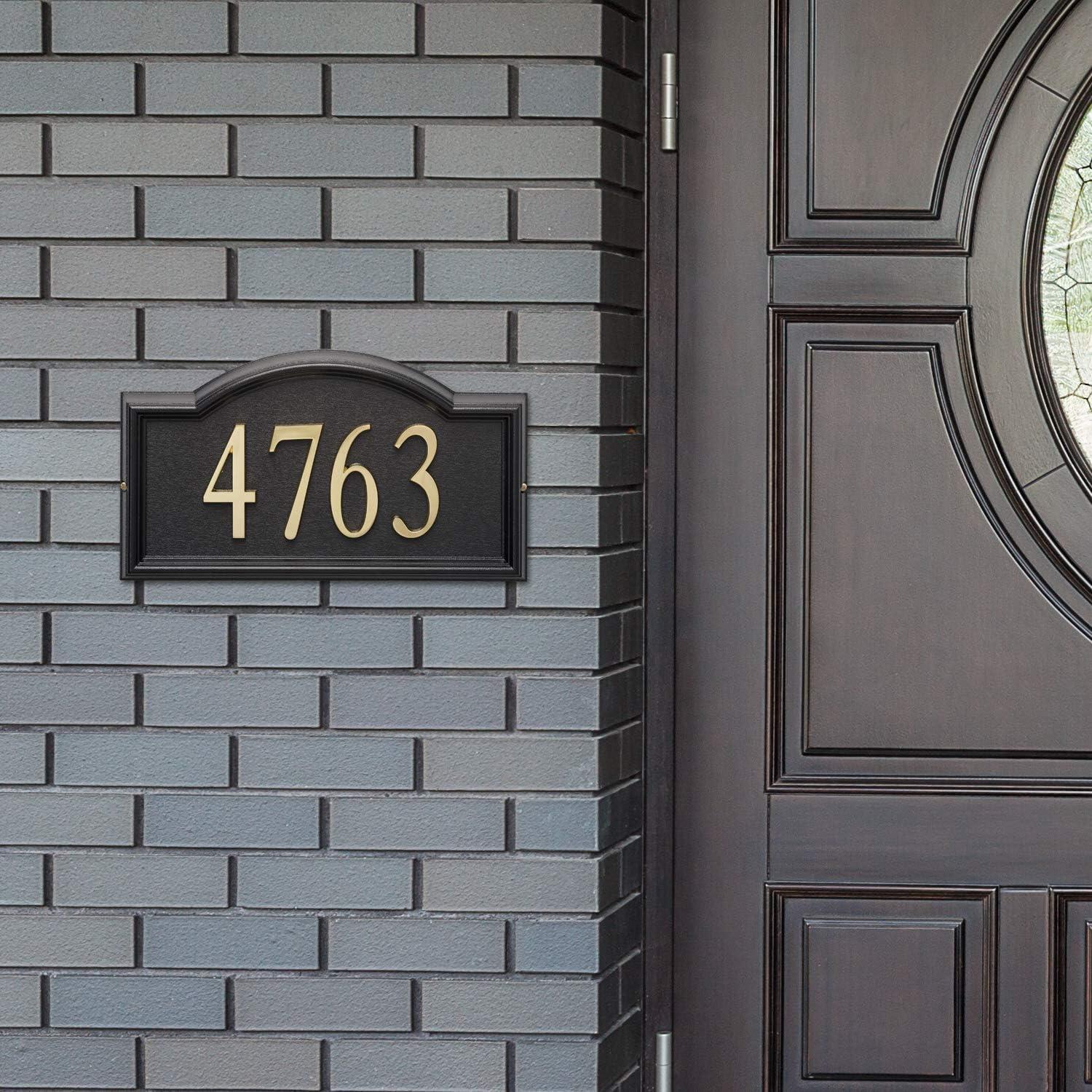 Black Metal Arch Address Plaque Frame
