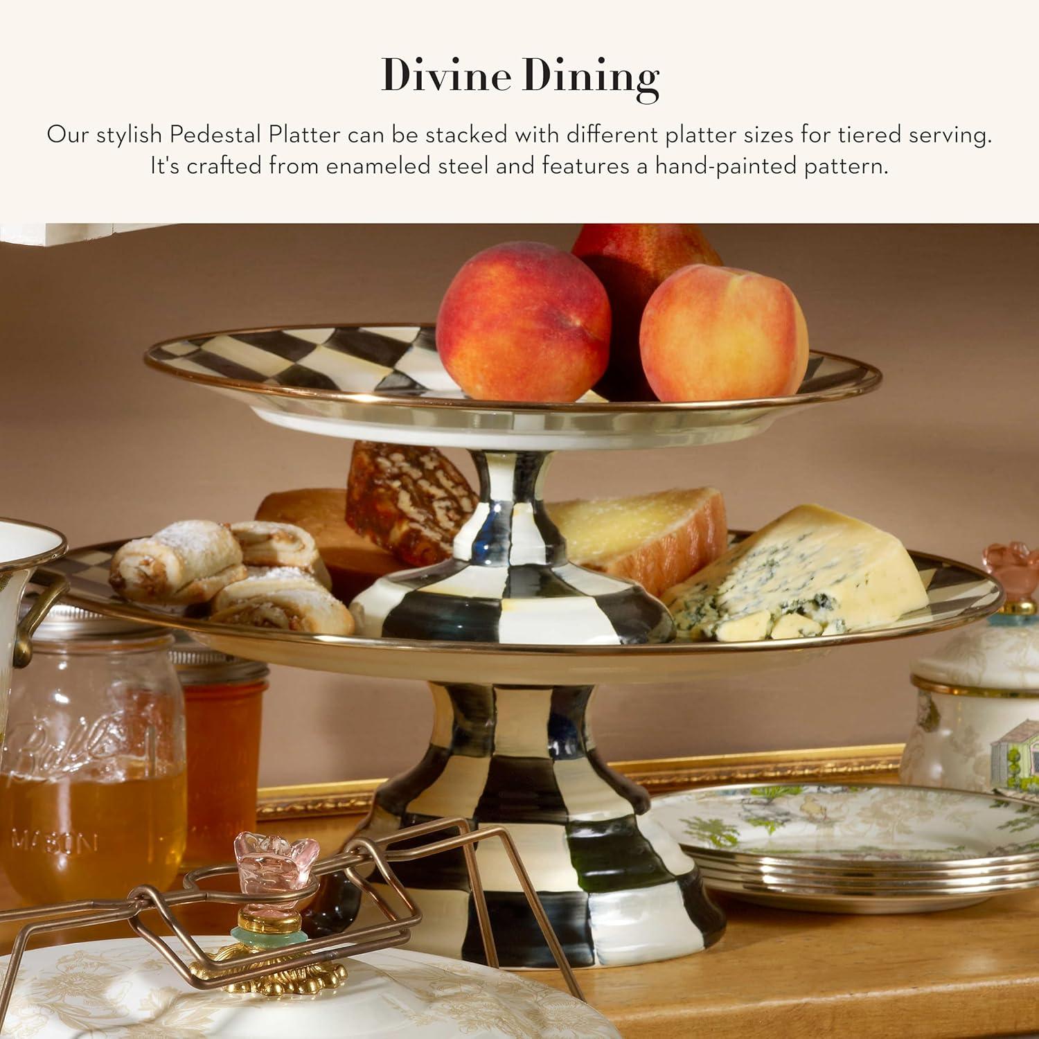 MacKenzie-Childs Courtly Check® Pedestal Platter