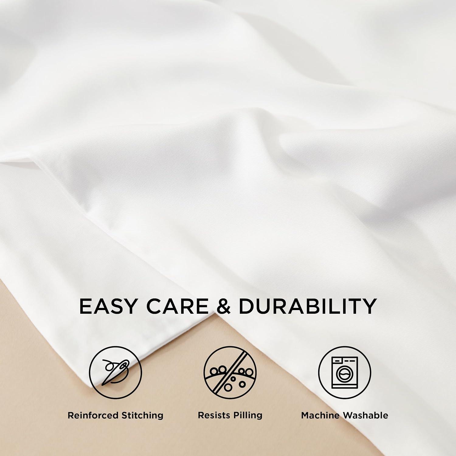 Bedsure Bedsure Pillow Cases Queen Size Set Of 2 - Polyester & Rayon Derived From Bamboo Cooling Pillowcase, Breathable, Soft And Wrinkle-Free Pillow Covers With Envelope Closure, Gifts, 20X30 Inches