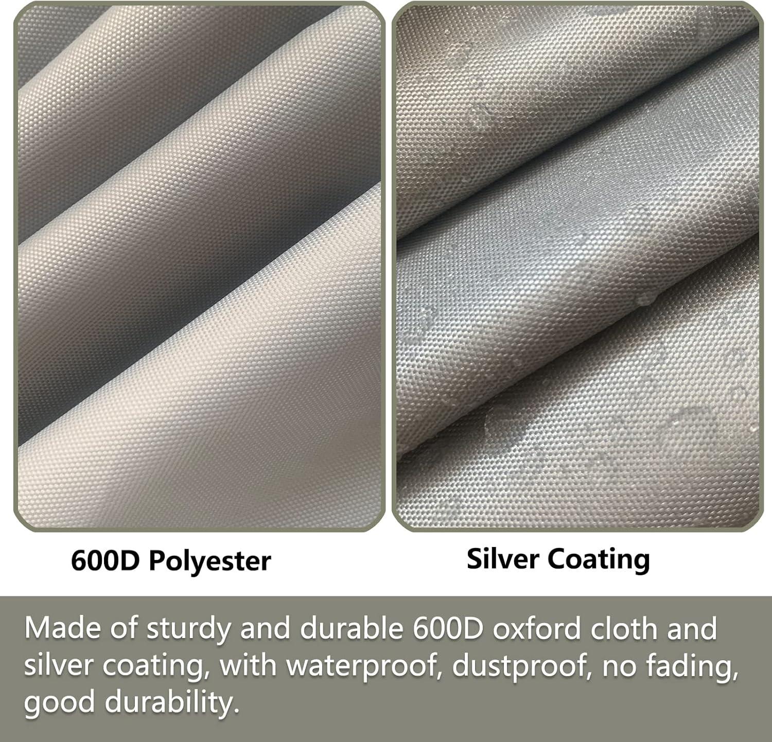 BINO Patio 3-Seater Sofa Cover,Outdoor Couch Cover Fits Up To 76W X 32.5D X 33H Inches,100% Waterproof Heavy Duty Patio Furniture Covers,Beige & Gray-Green