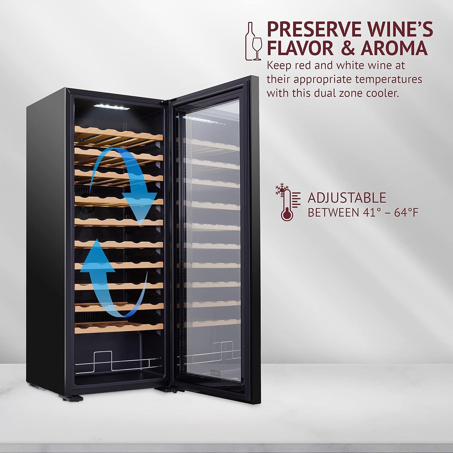 Schmécké Single Zone 20.1'' Freestanding 55 Bottle Wine Refrigerator