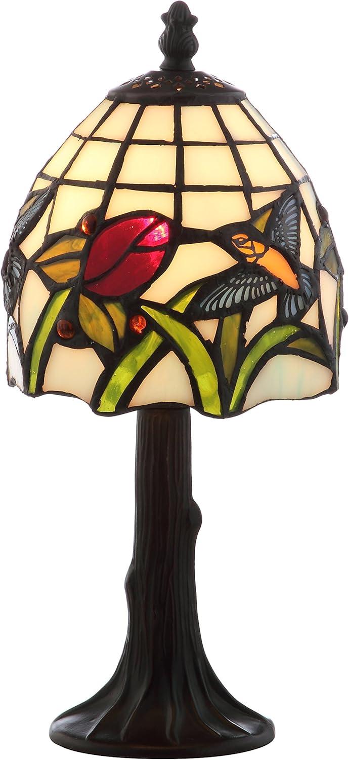 Hummingbird Tiffany-Style 12" Stained Glass LED Table Lamp