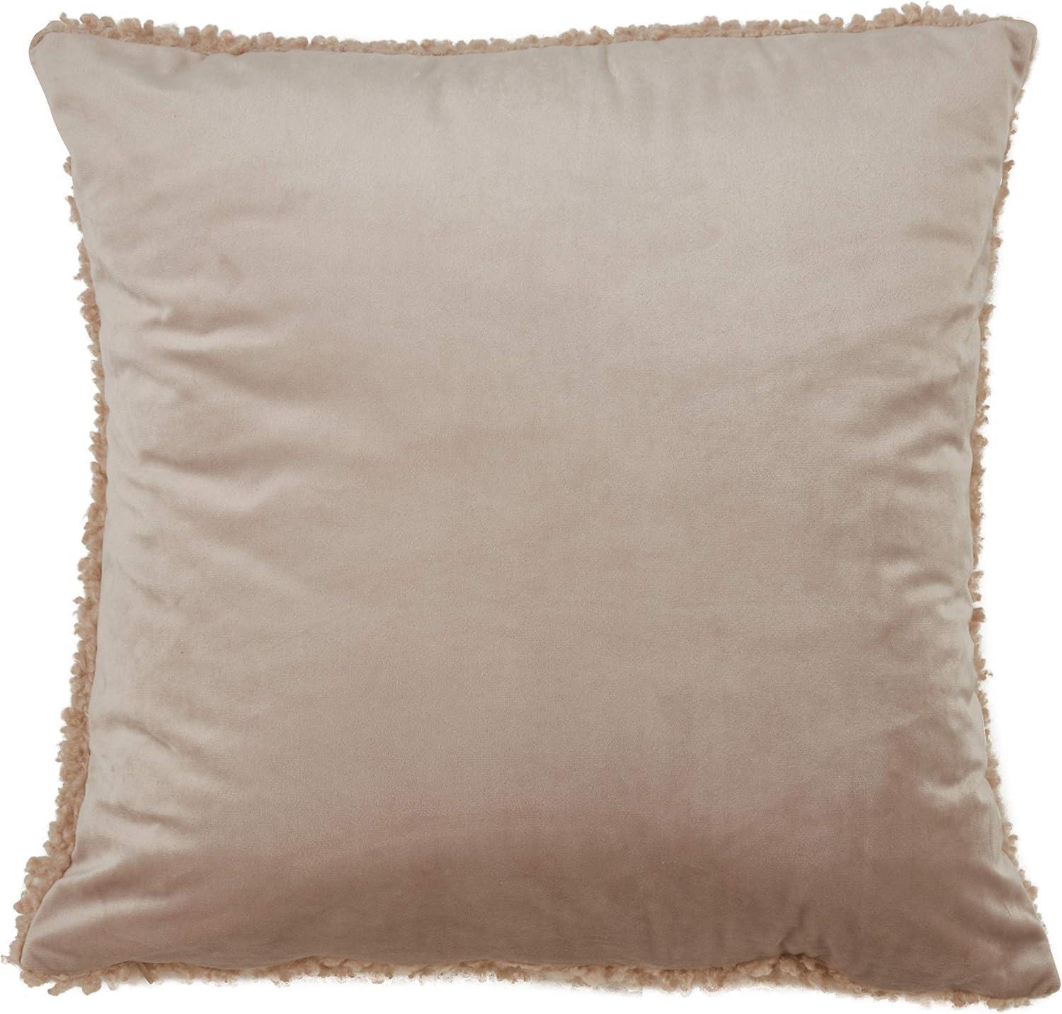 Natural Faux Fur Euro Pillow Cover