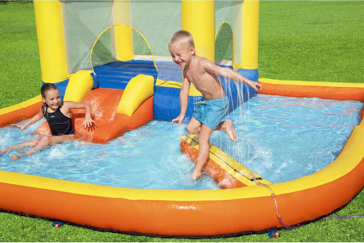 Bestway Bestway H2OGO Beach Bounce Kids Inflatable Outdoor Water Park with Air Blower
