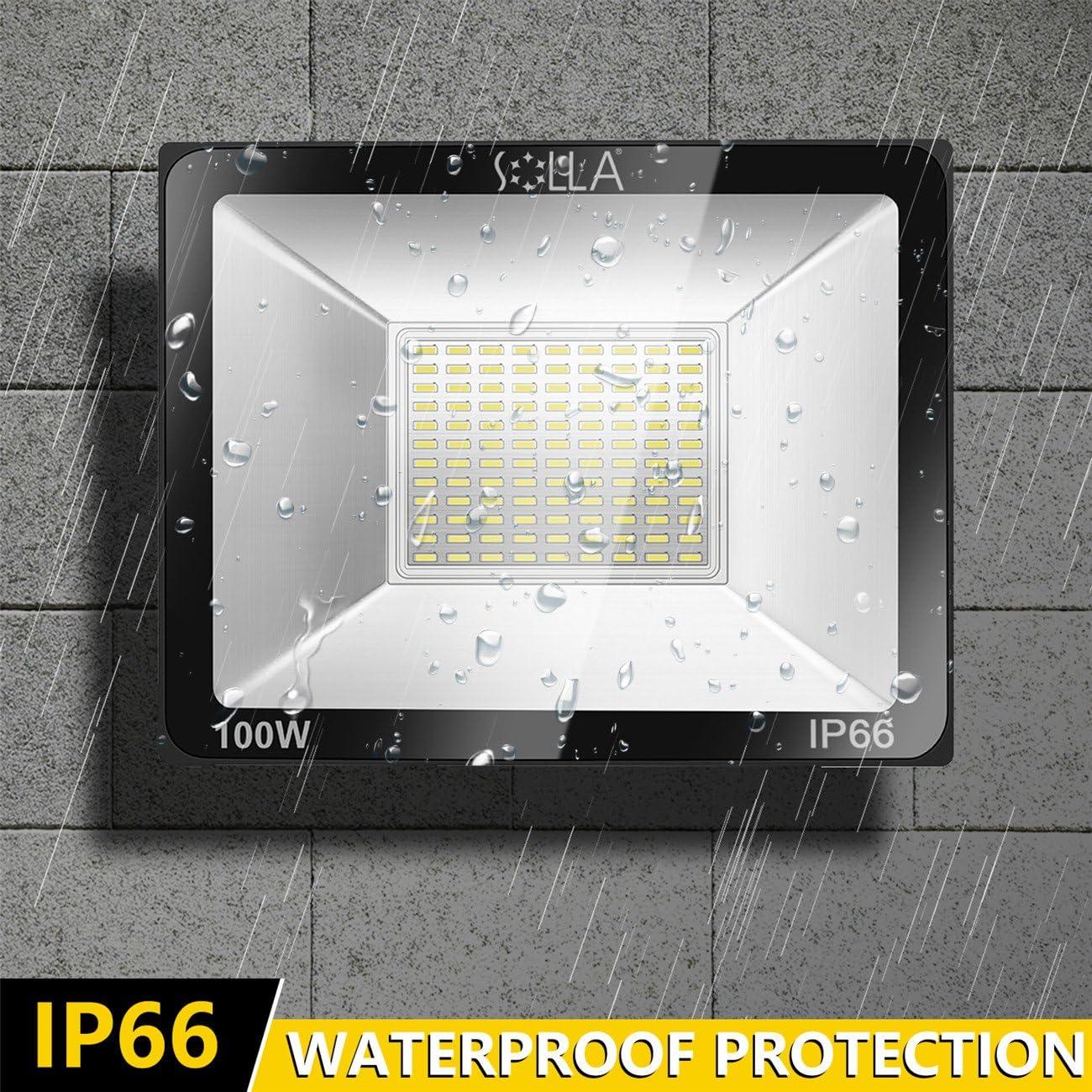 SOLLA 100W Black and White LED Flood Light