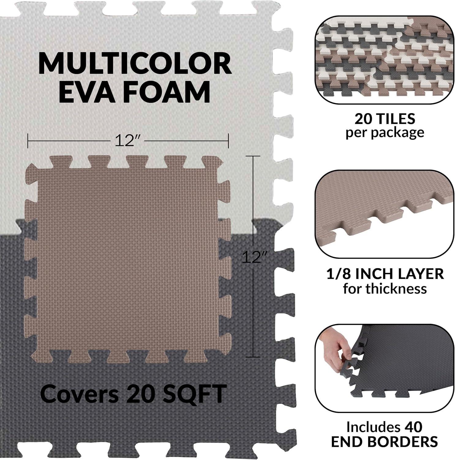 Foam Floor Tiles 20PK - 20sqft (Neutral)