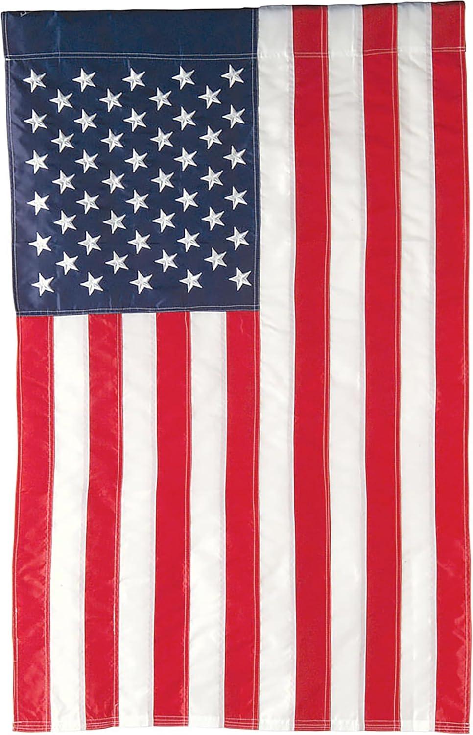 Double Sided 18'' H x 12.5'' W Nylon Independence Day Garden Flag