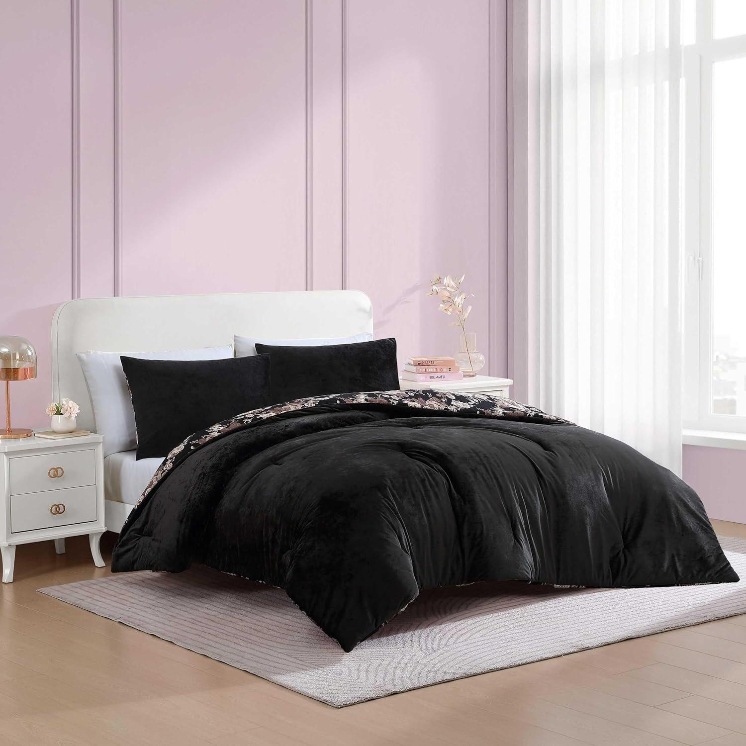 Betsey Johnson Betsey Johnson Solid Reversible Comforter Set