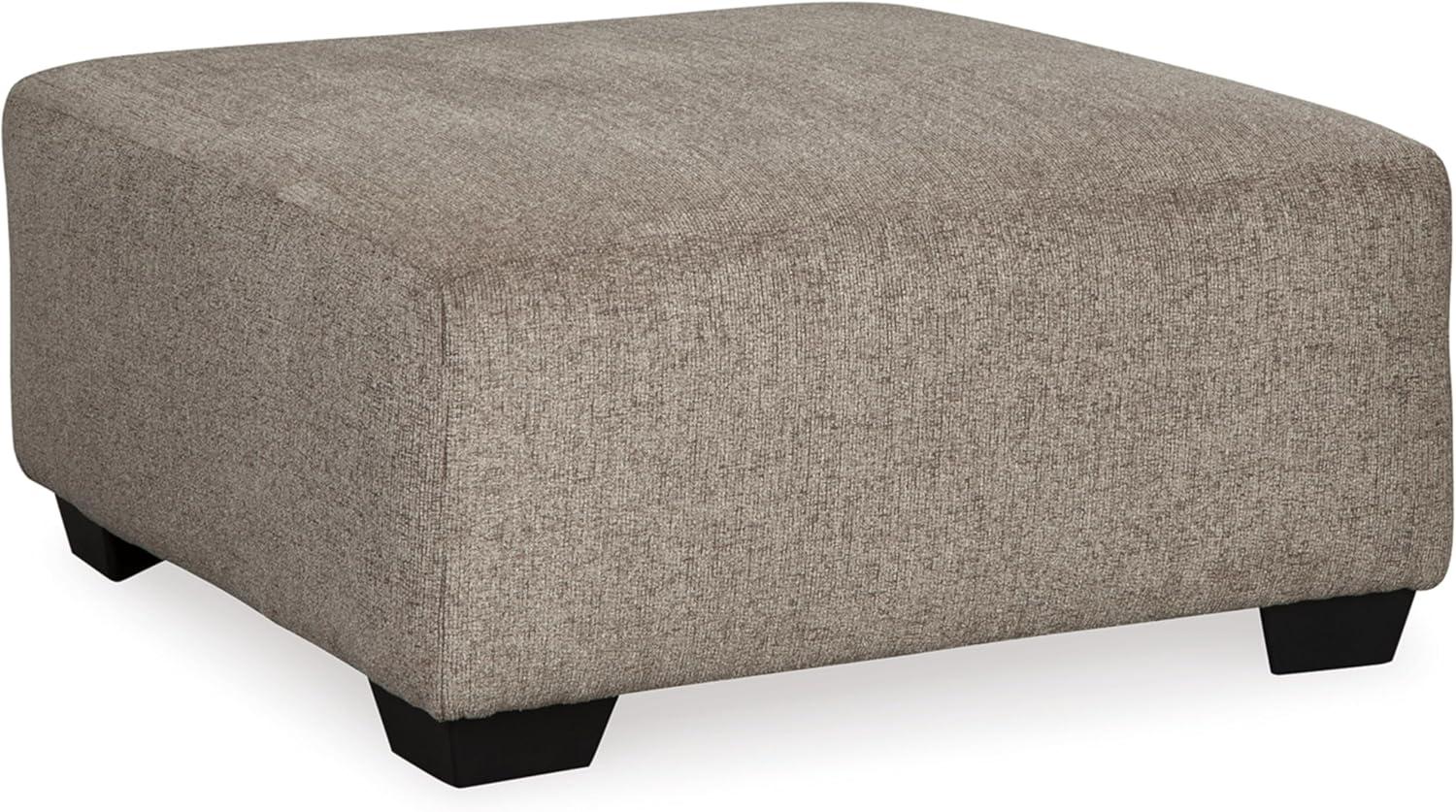 Ballinasloe Contemporary Gray 39" Oversized Chenille Ottoman