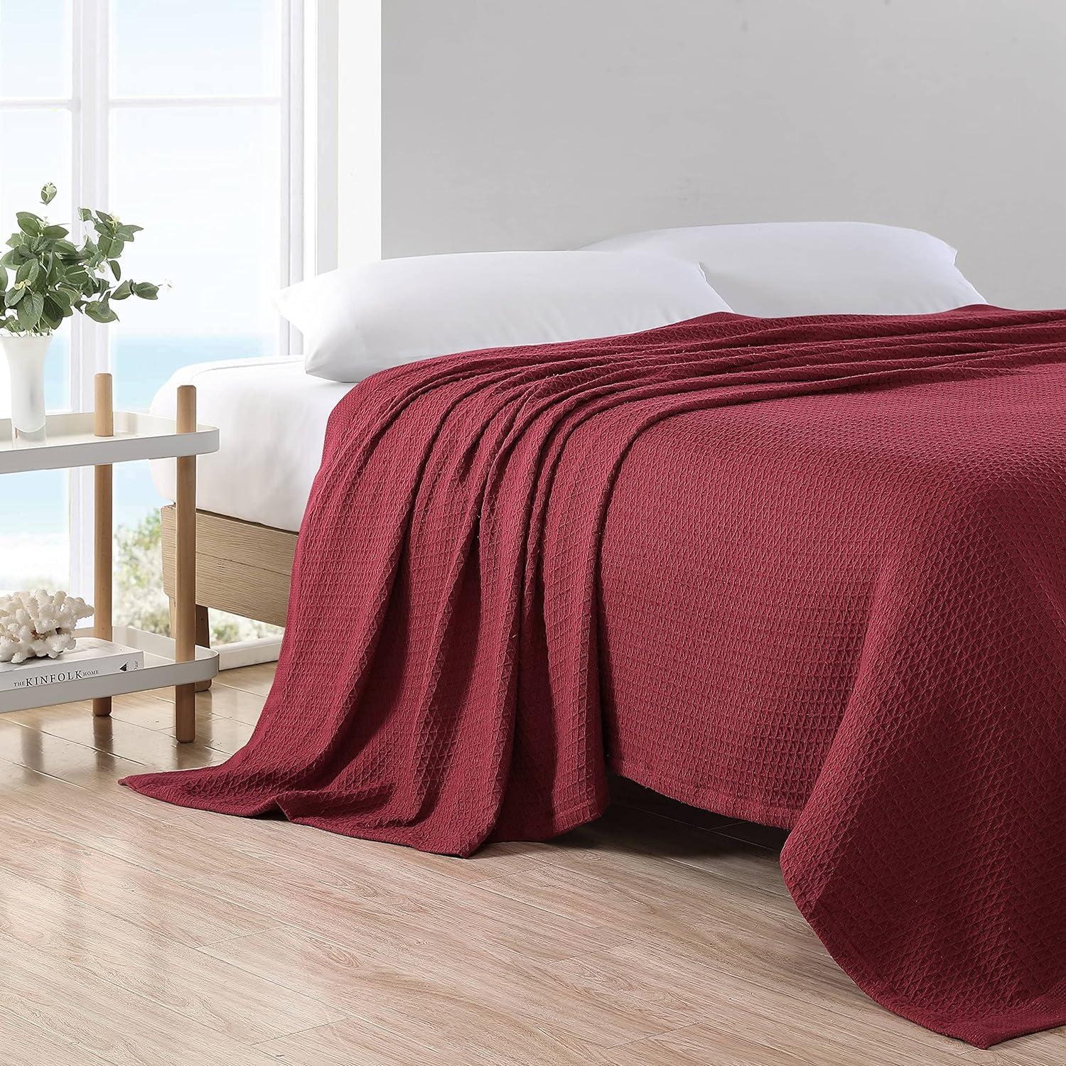 Nautica Nautica Baird Solid Cotton Reversible Blanket