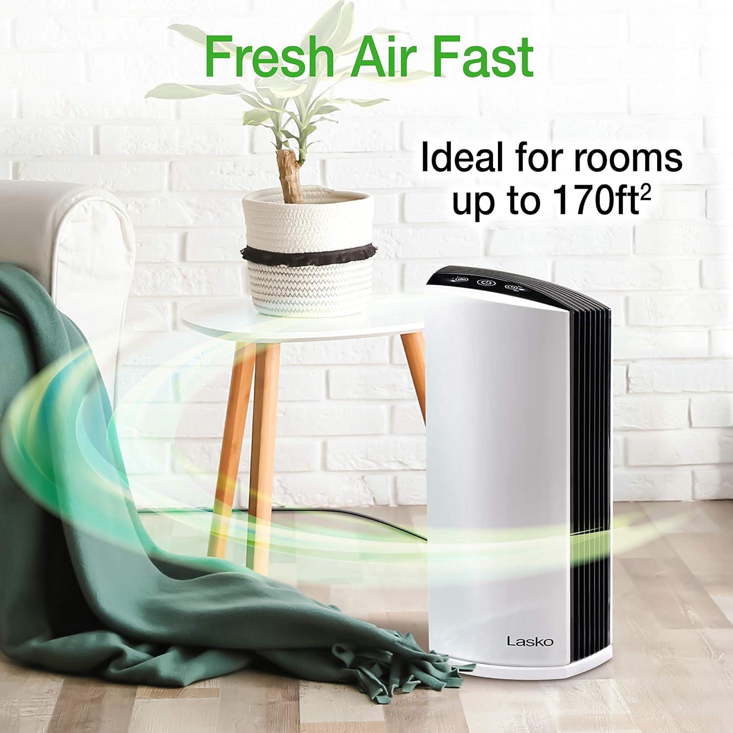 Lasko Lasko Tabletop Air Purifier with True HEPA Filter
