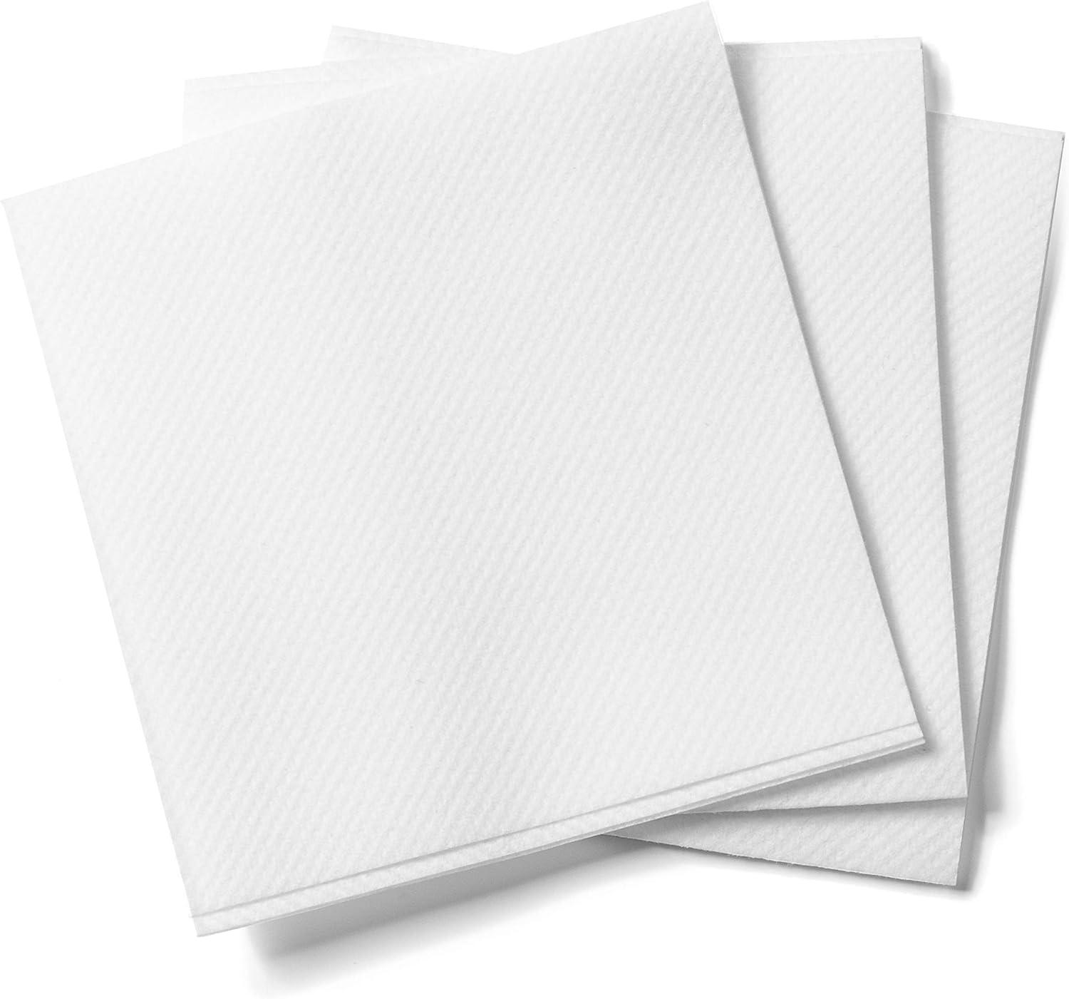 Singular Cocktail Napkins - 100 Disposable Square Beverage Napkins - Size 4.75” x 4.75” - White