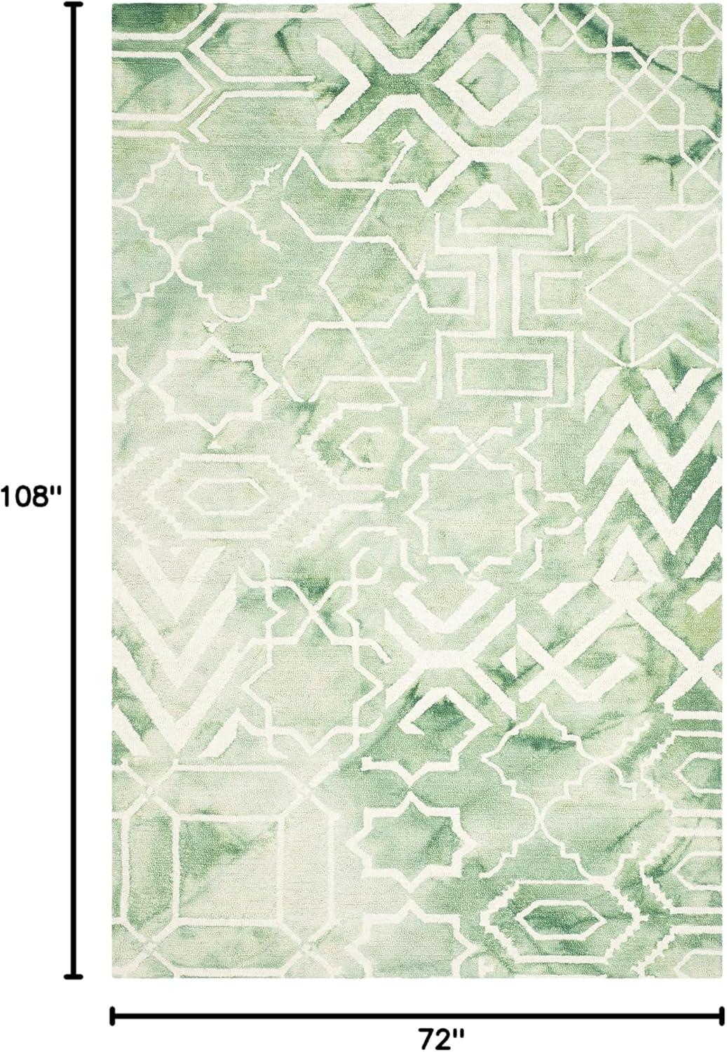 Dip Dye DDY678 Hand Tufted Area Rug - Green/Ivory - 6'x9' - Safavieh.