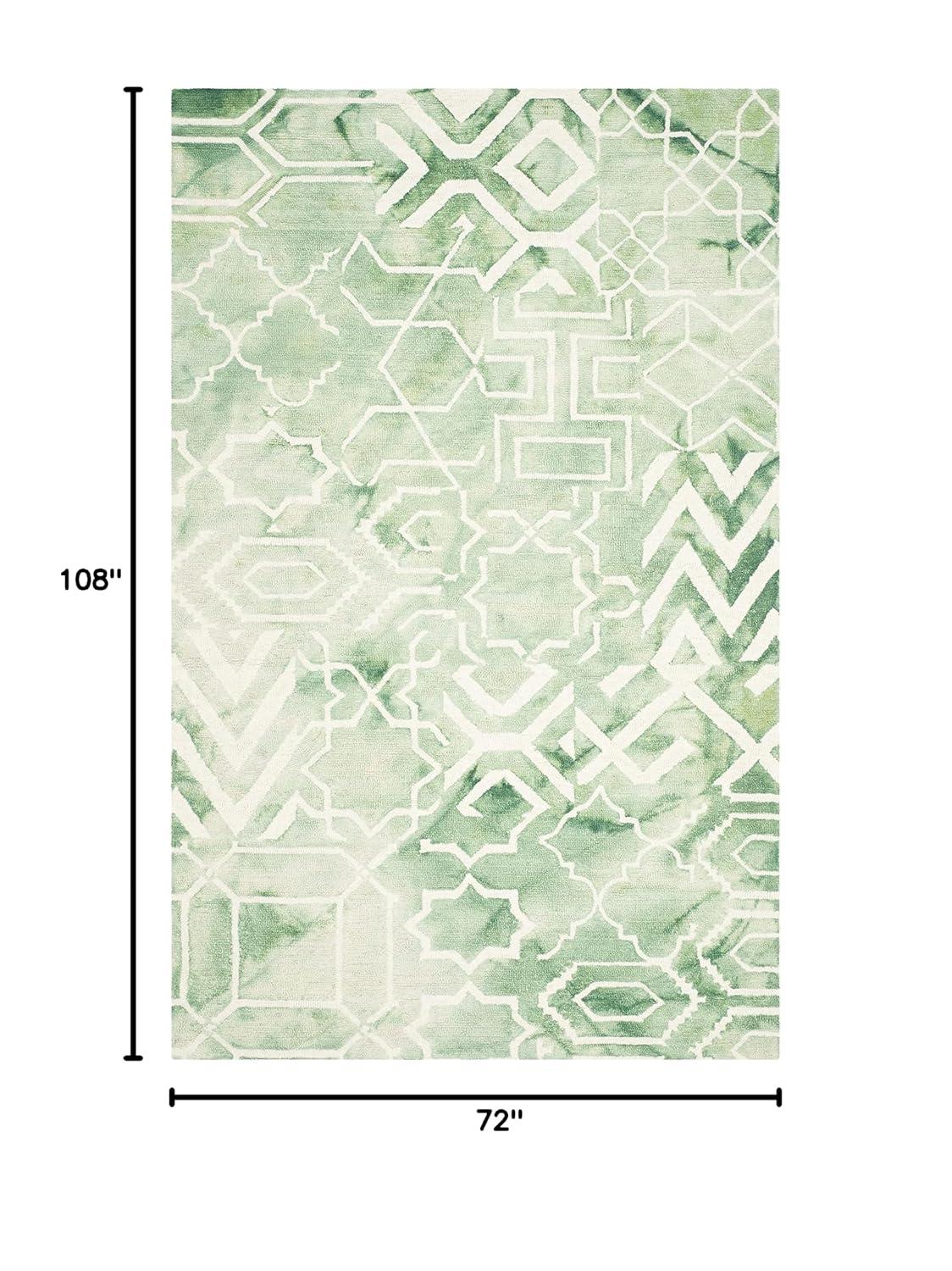 Dip Dye DDY678 Hand Tufted Area Rug - Green/Ivory - 6'x9' - Safavieh.