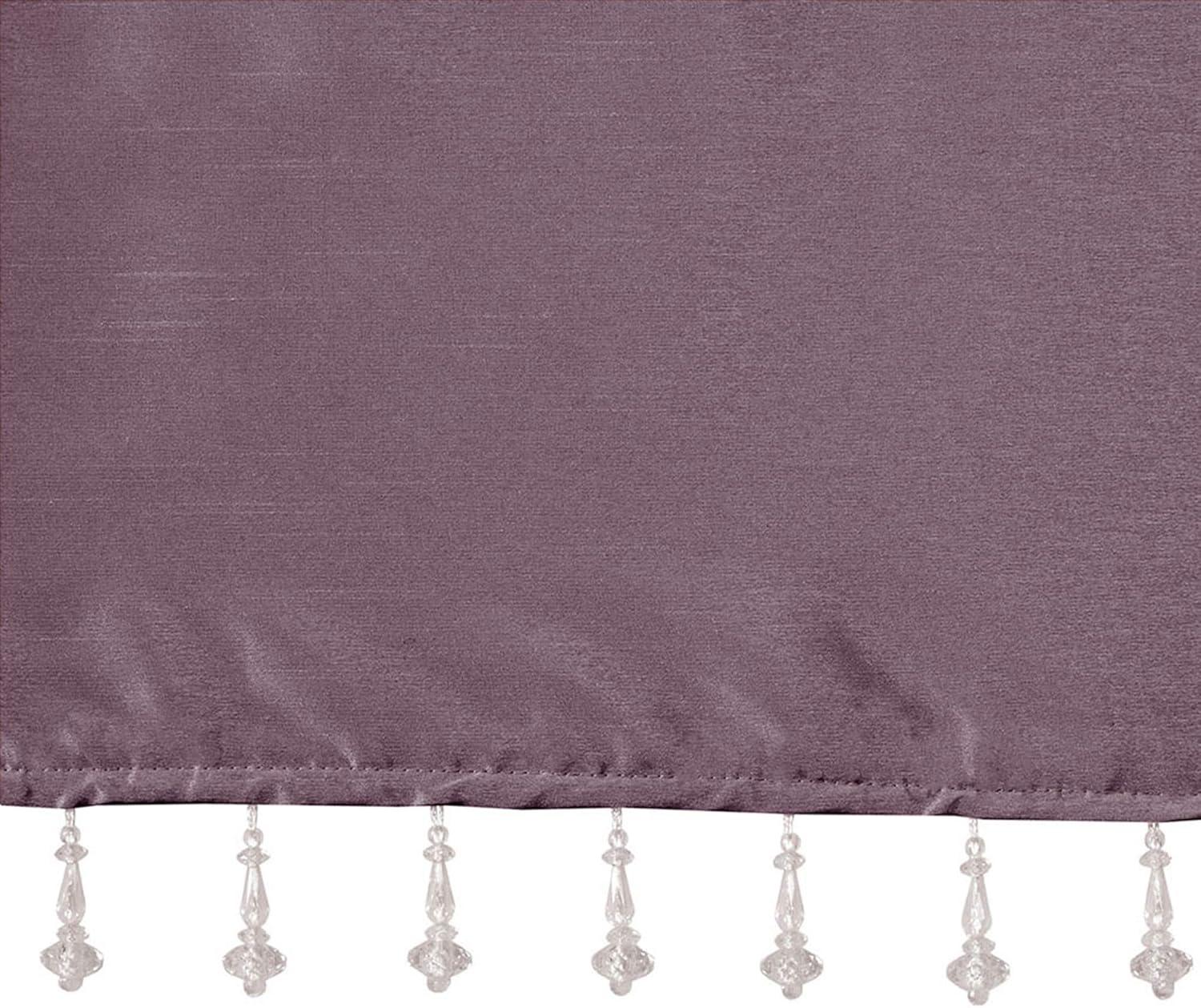 Emilia Lightweight Faux Silk Valance with Beads