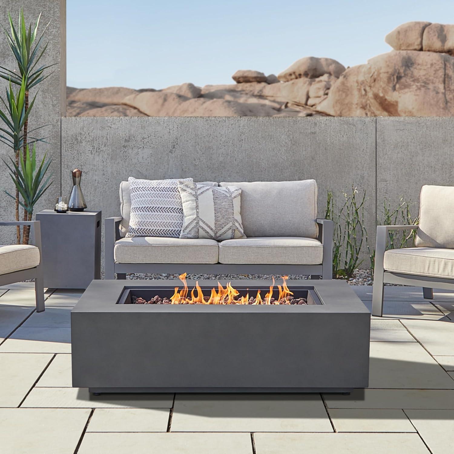 AEGEAN Propane / Natural Gas Outdoor Fire Pit Table