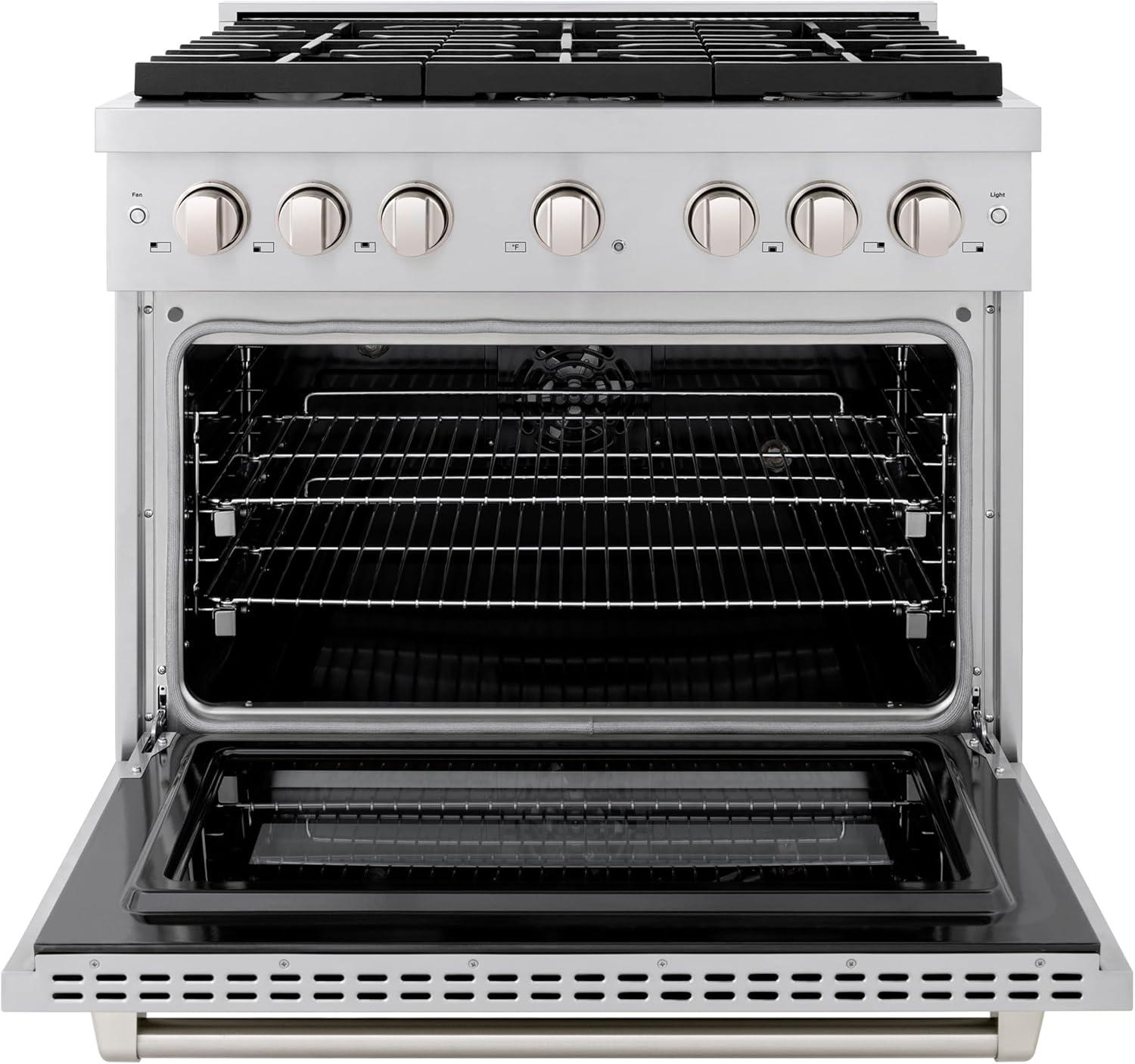 ZLINE 36" Paramount Dual Fuel Stainless Steel Range w/ 6 Burner Cooktop & Convection Oven