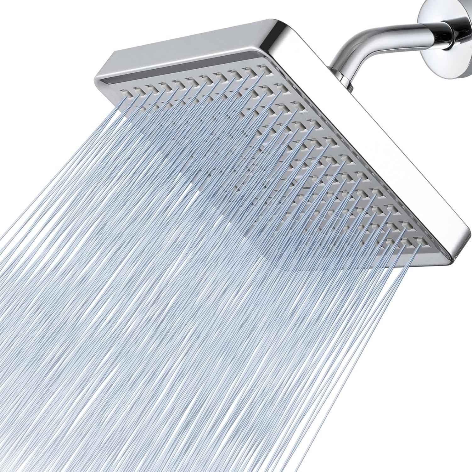 8-Inch Chrome Stainless Steel Rain Shower Head with Filter