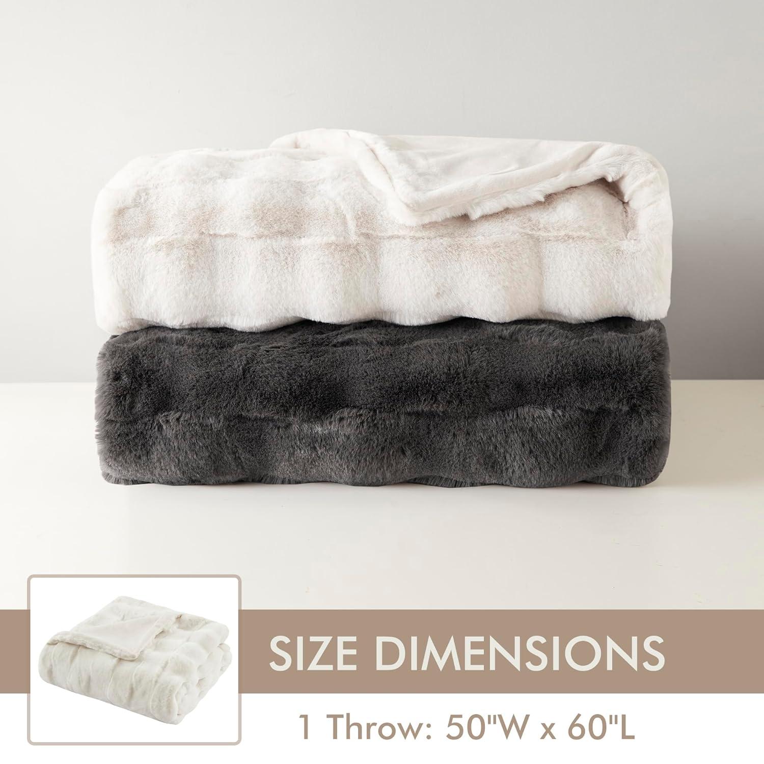Madison Park Vivienne Faux Fur Throw & Reviews | Wayfair