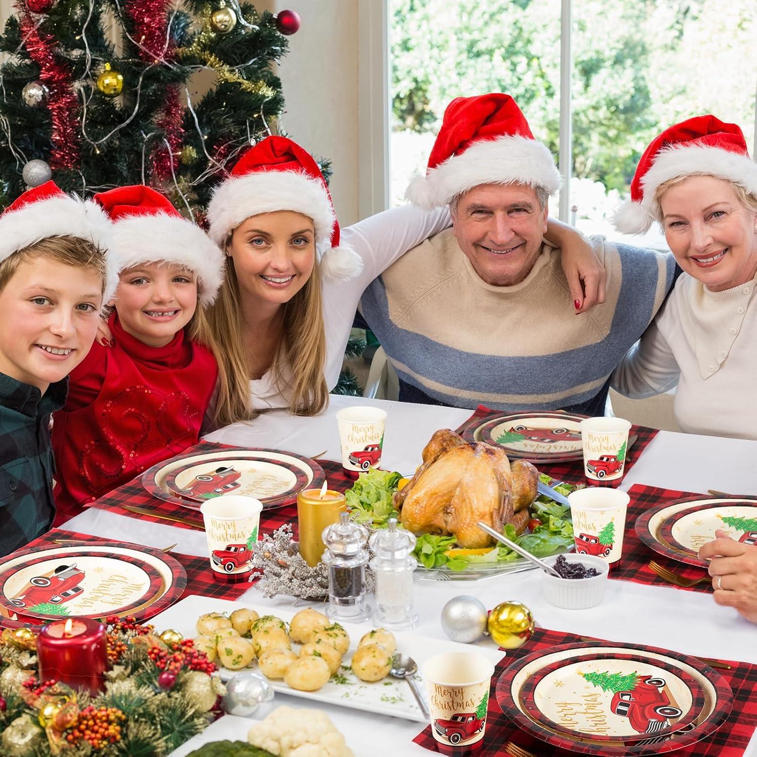 OPTERWQ Disposable Christmas Flatware Set