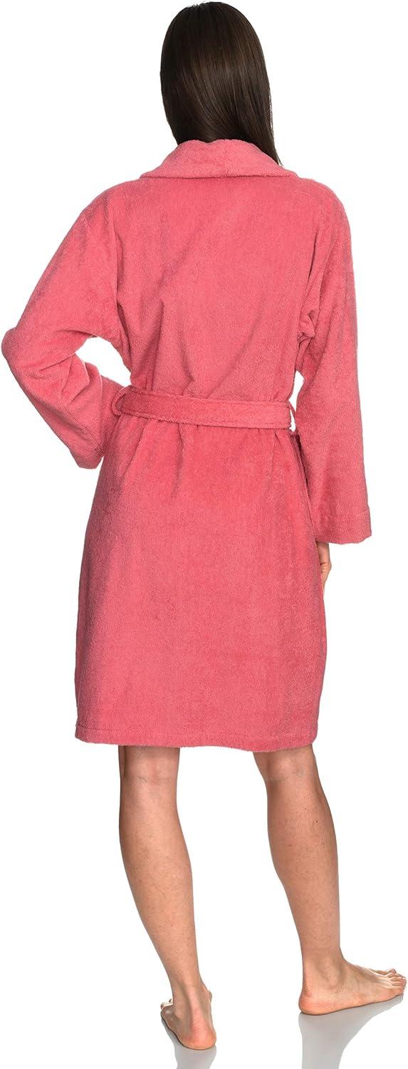 TowelSelections Women's Robe, Turkish Cotton Short Terry Bathrobe X-Large Sun Kissed Coral