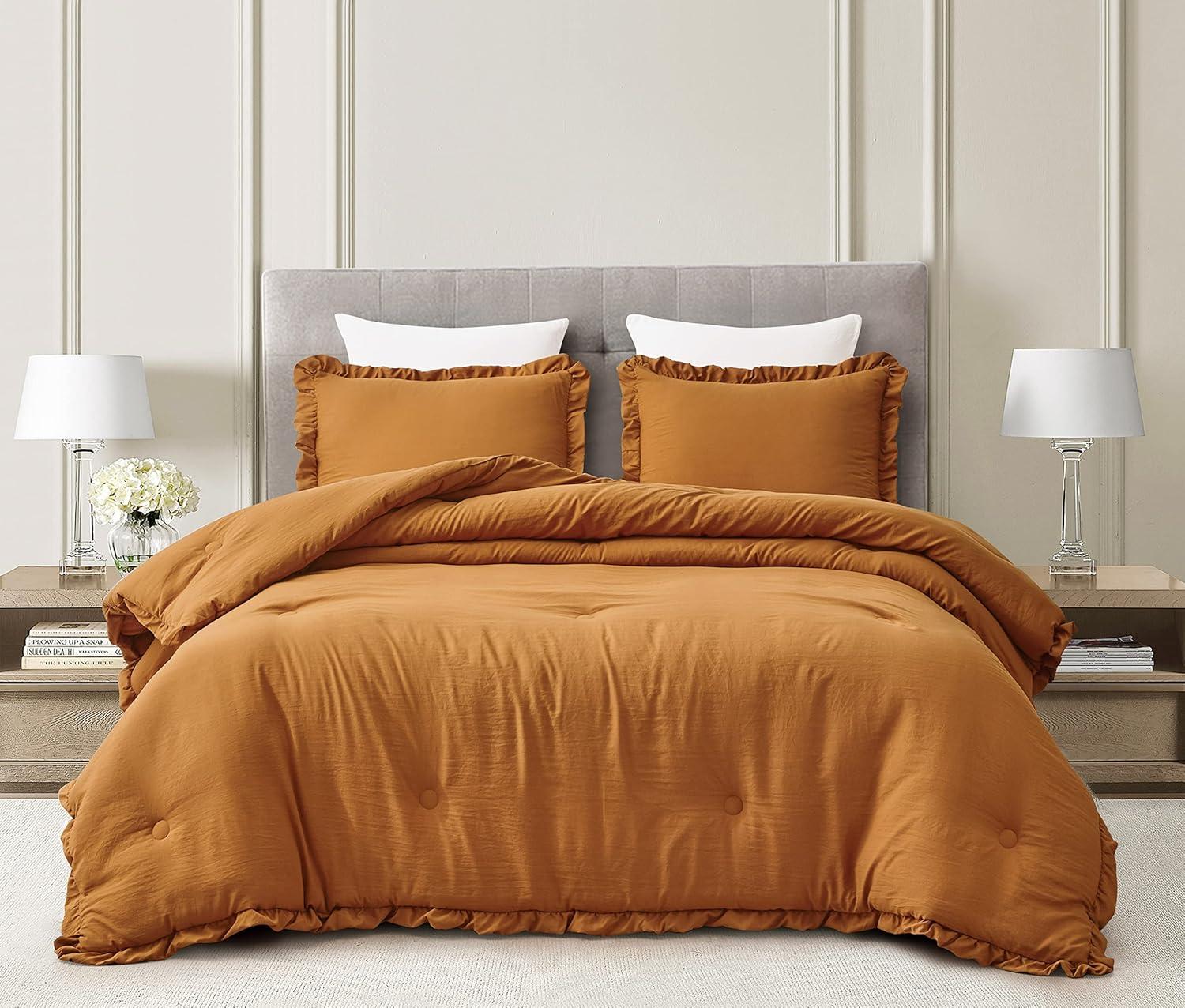 Nora Ruffled Microfiber Comforter Set