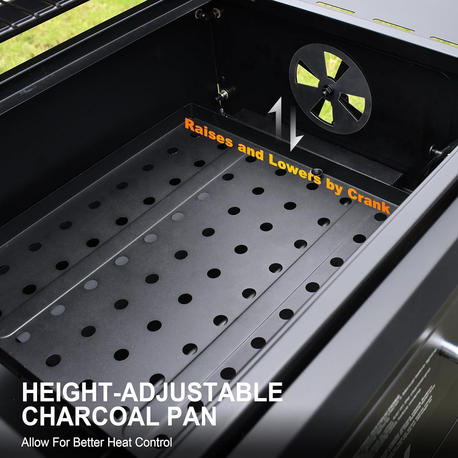 Brand-man Propane Gas Grill And Charcoal Grill Combo,grill And Griddle Combo Dual Fuel Bbq Grill With Dual Lids For Outdoor Barbecue