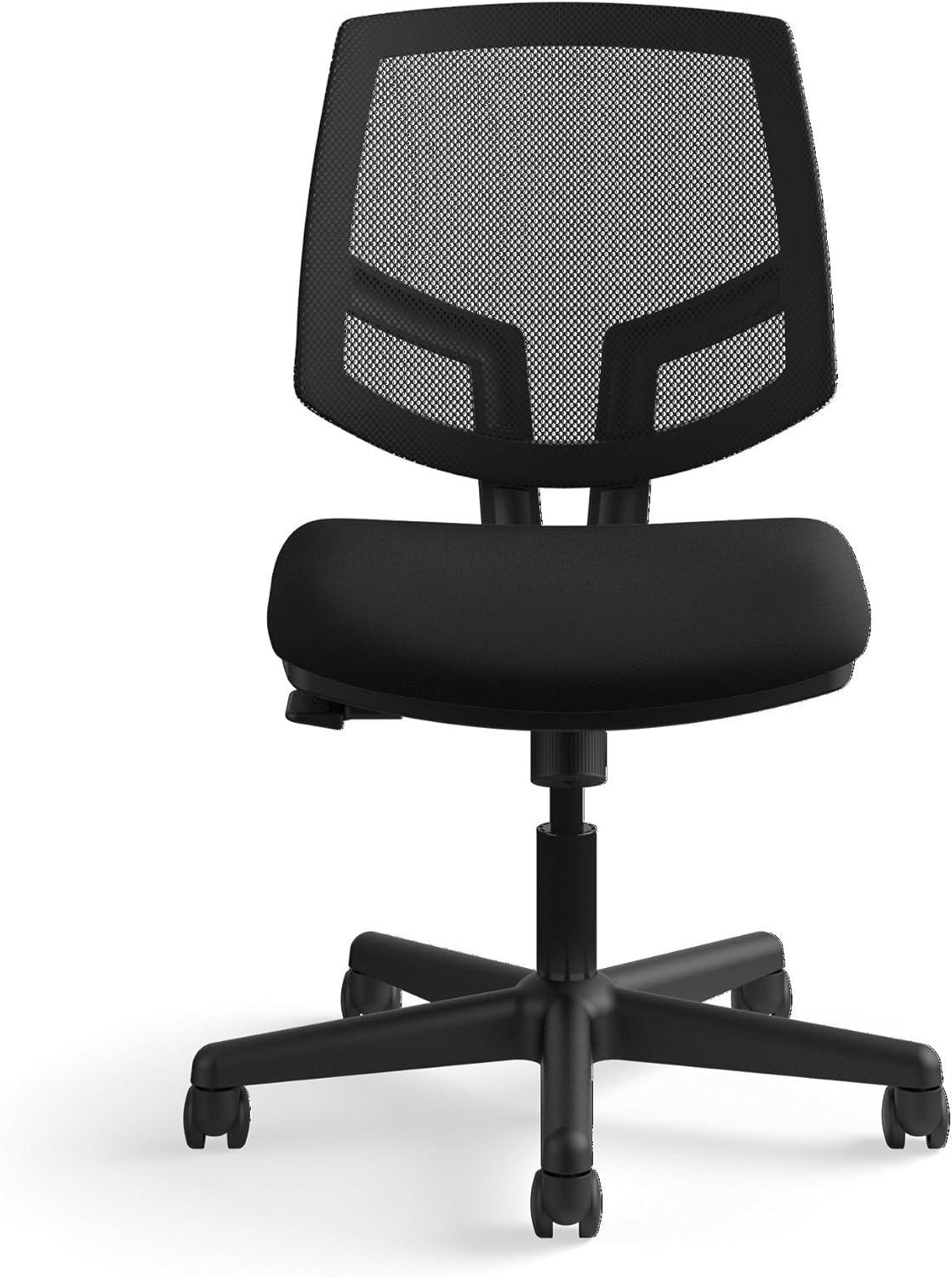 HON H5713.GA10.T Volt Series Mesh Back Task Chair with Synchro-Tilt, Black Fabric