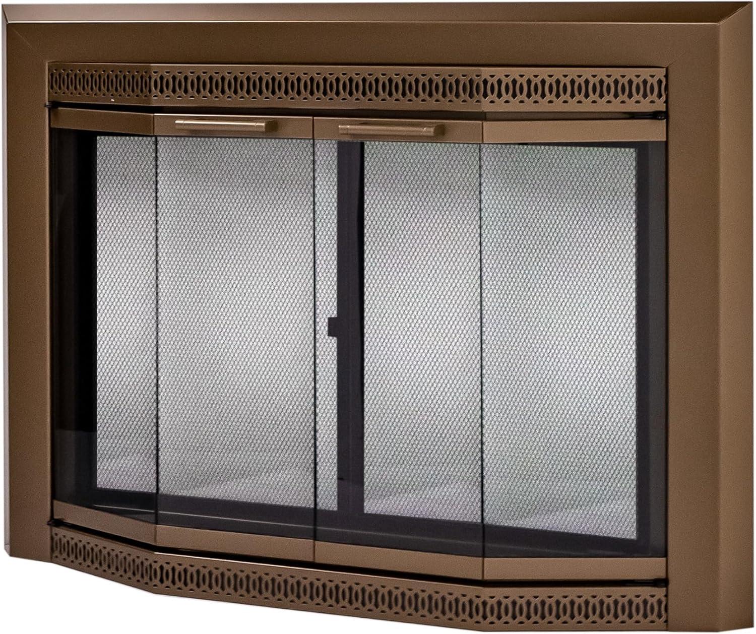 Gavin Small Heritage Brass Fireplace Glass Doors