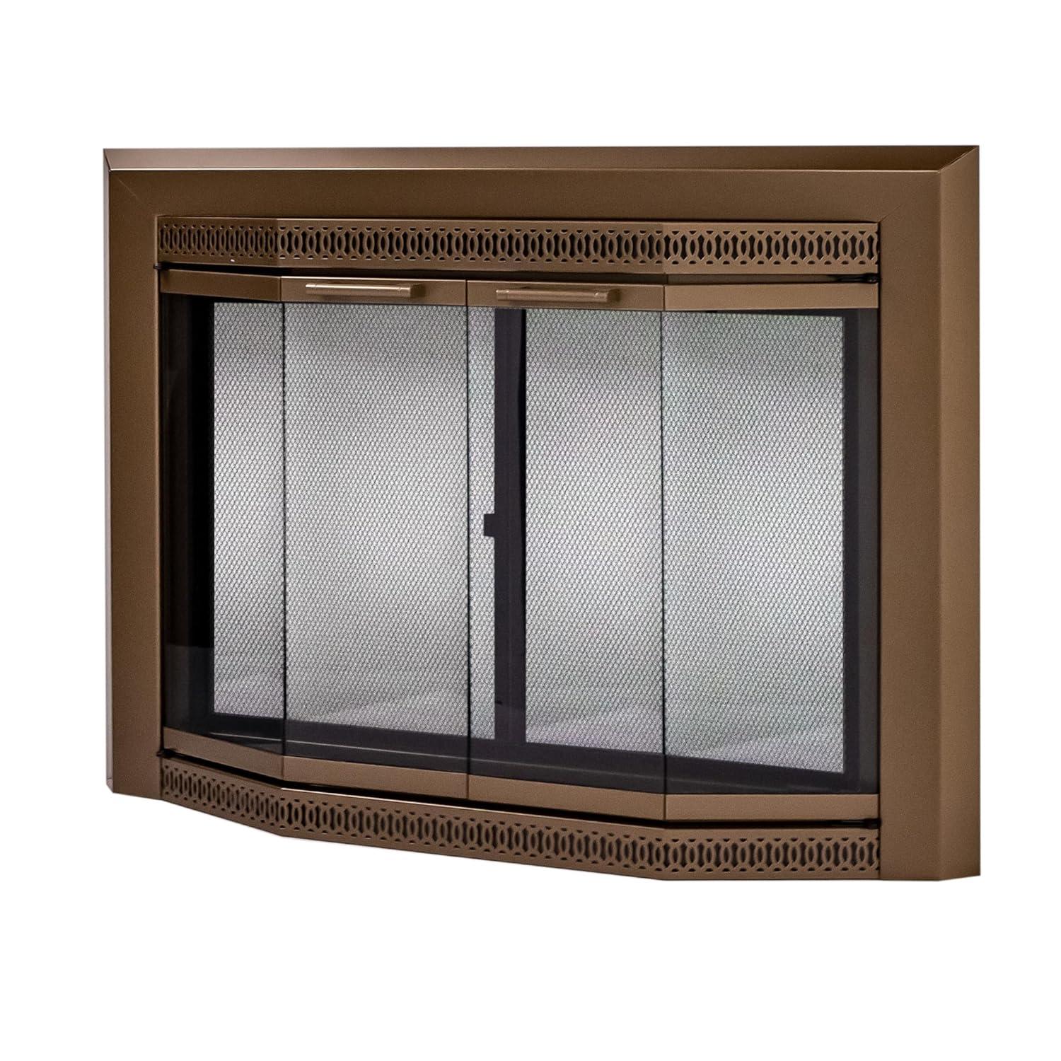 Gavin Small Heritage Brass Fireplace Glass Doors