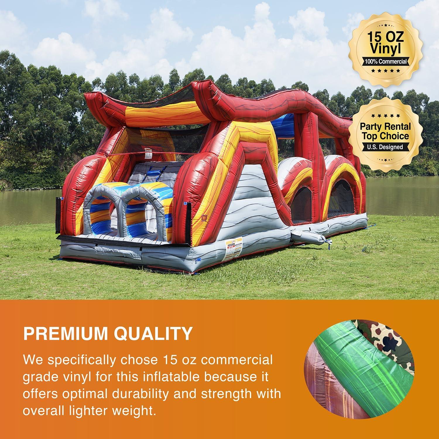 JumpOrange JumpOrange Shadow Obstacle Course Bounce House for Kids and Adults (with Blower)
