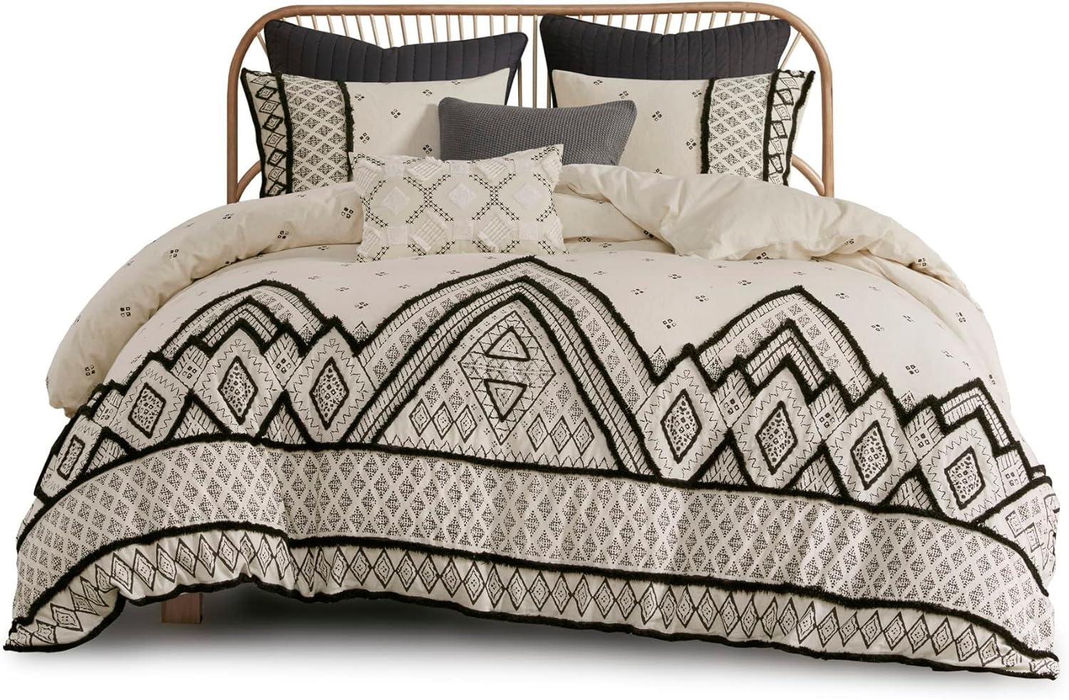 INK+IVY Marta 3 Piece Cotton and Flax Linen Blend Comforter Set