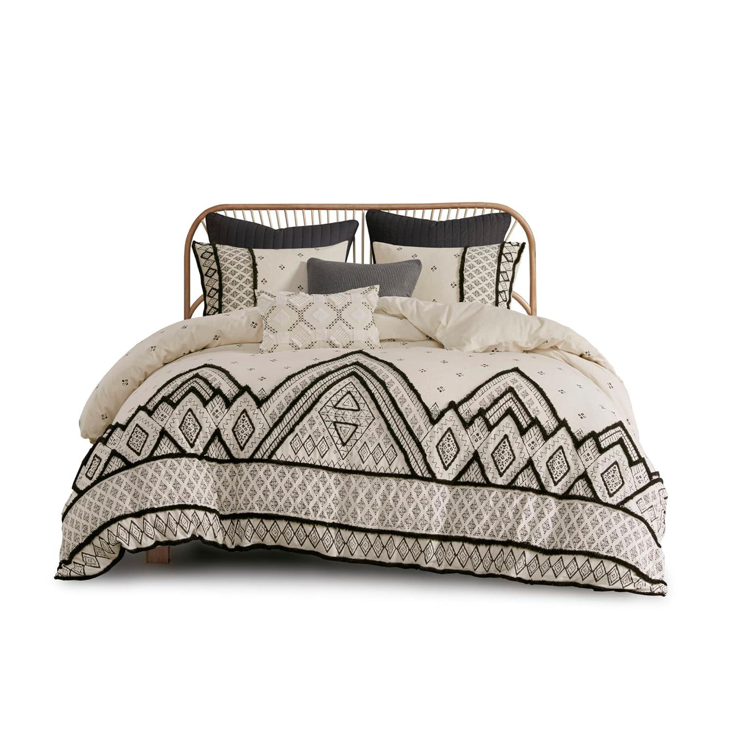 INK+IVY Marta 3 Piece Cotton and Flax Linen Blend Comforter Set