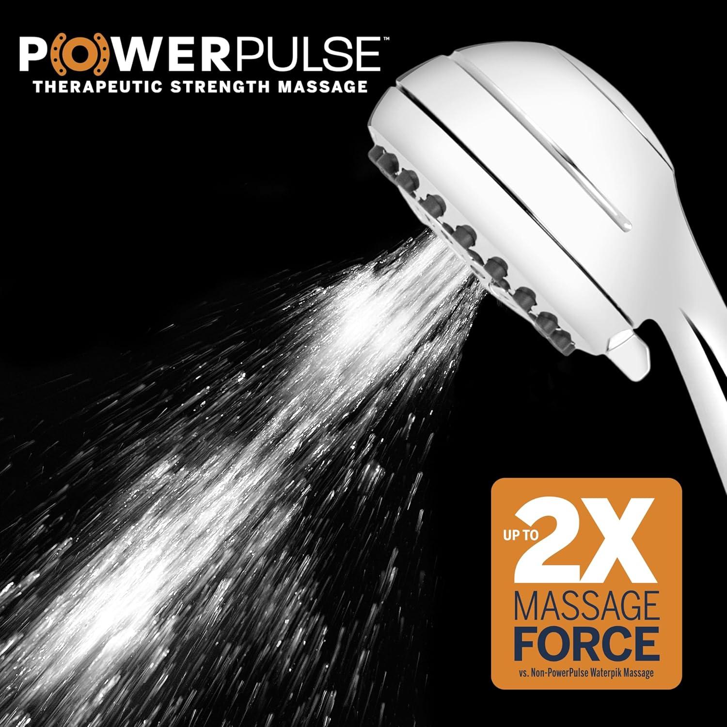 Waterpik Chrome 7 Mode PowerPulse Handheld Shower Head