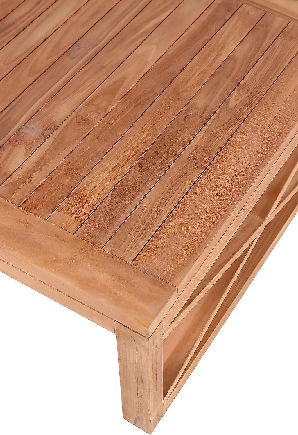 Meridian Furniture Anguilla Natural Teak Outdoor Coffee Table