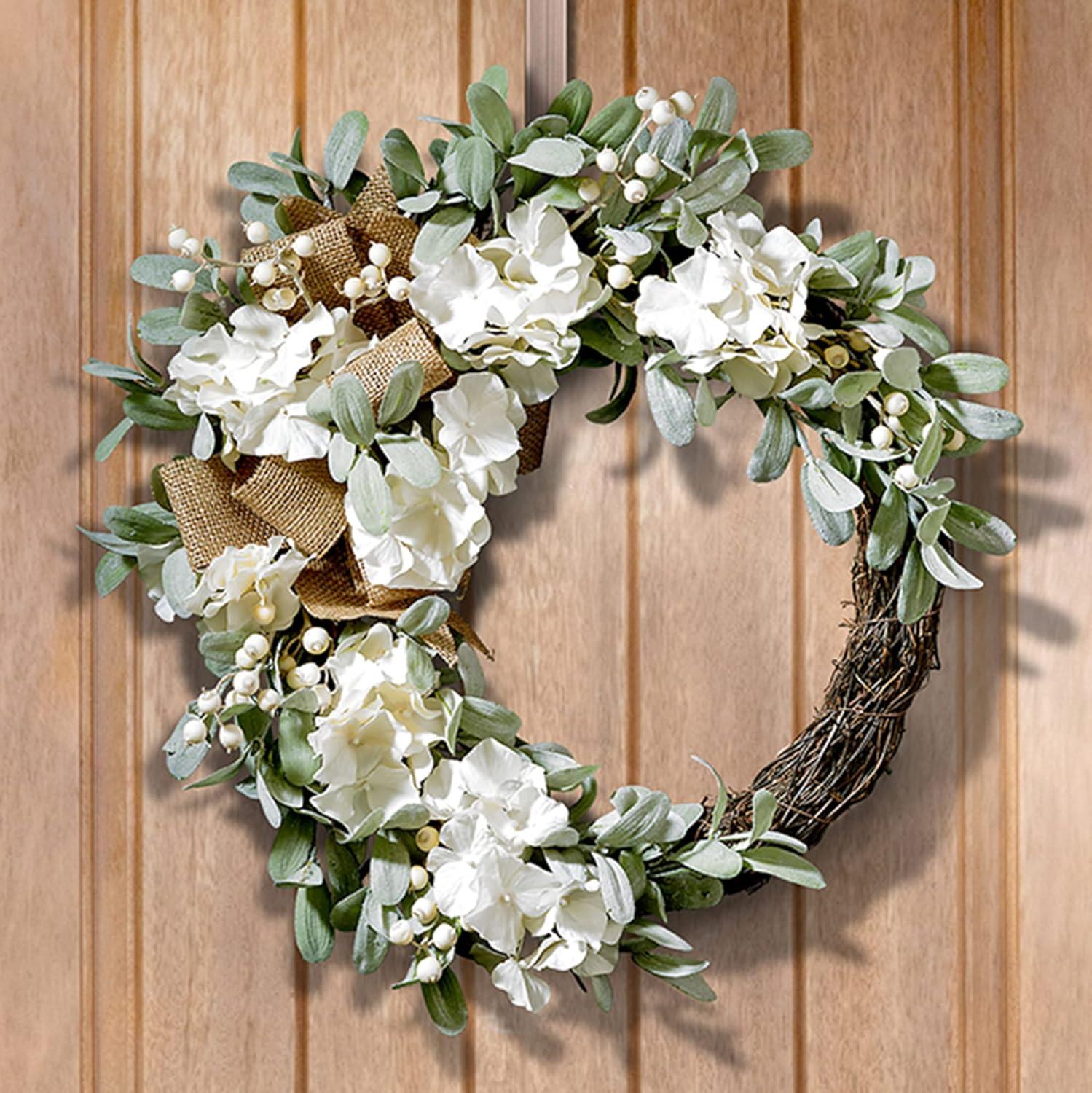 Haute Decor Faux Hydrangea 24'' Wreath