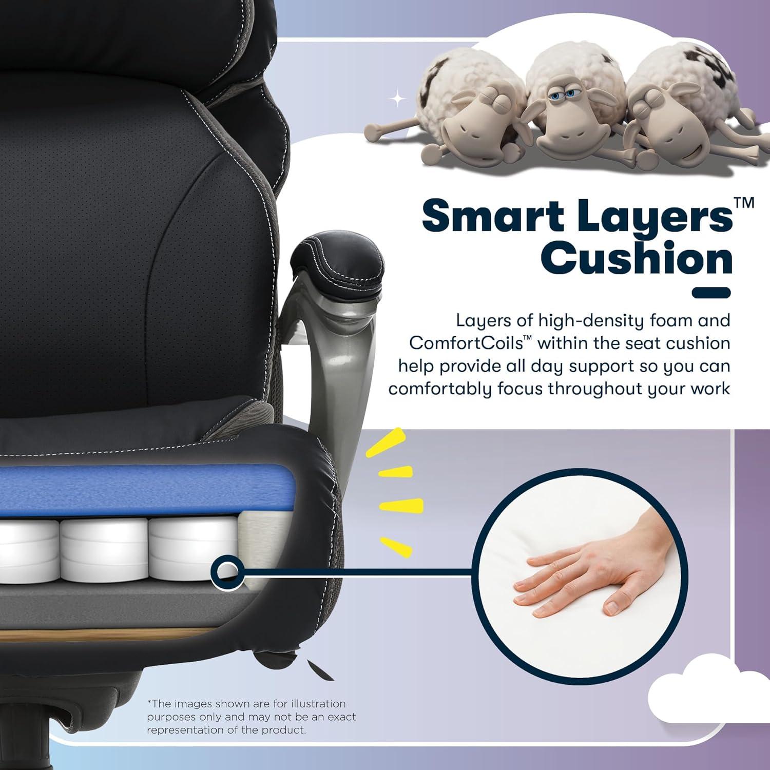Serta Serta Jackson Big and Tall Executive Office Chair with AIR Technology and Smart Layers