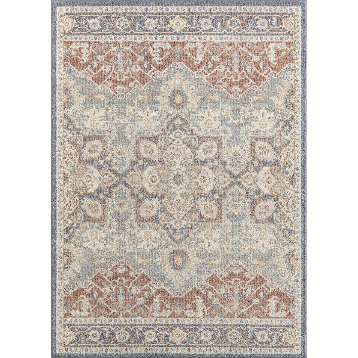 Luxe Weavers Floral Oriental Ivory 8x10 Area Rug